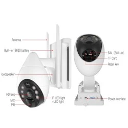 VSTARCAM smart ηλιακή κάμερα BG69 με νυχτερινή λειτουργία υπέρυθρων 10000mAh, IP66, 3MP, 4G, PIR, PTZ με ηχητικό και οπτικό συναγερμό φωτός