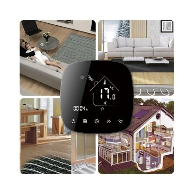 Smart WiFi θερμοστάτης αερίου BHT-001-GCLW χωνευτός μαύρος για ομοιόμορφο και άνετο έλεγχο θερμοκρασίας