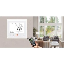 Smart WiFi θερμοστάτης πετρελαίου BHT-002-GBLWDB dual band χωνευτός λευκός