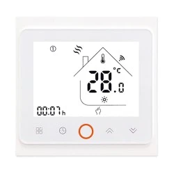 Smart WiFi θερμοστάτης αερίου BHT-002-GCLWDB dual band χωνευτός λευκός για ομοιόμορφο και άνετο έλεγχο θερμοκρασίας