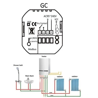 Smart WiFi θερμοστάτης αερίου BHT-002-GCLWDB dual band χωνευτός λευκός για ομοιόμορφο και άνετο έλεγχο θερμοκρασίας