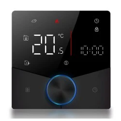 Smart Wi-Fi θερμοστάτης πετρελαίου BHT-009GBLW χωνευτός μαύρος για ομοιόμορφο και άνετο έλεγχο της θερμοκρασίας