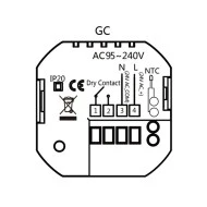 Smart Wi-Fi θερμοστάτης αερίου BHT-009GCLW χωνευτός μαύρος για ομοιόμορφο και άνετο έλεγχο της θερμοκρασίας