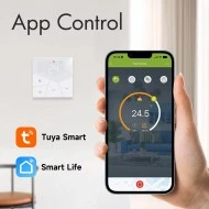 Smart WiFi θερμοστάτης πετρελαίου BHT-15GBLW χωνευτός λευκός gia ομοιόμορφο και άνετο έλεγχο της θερμοκρασίας