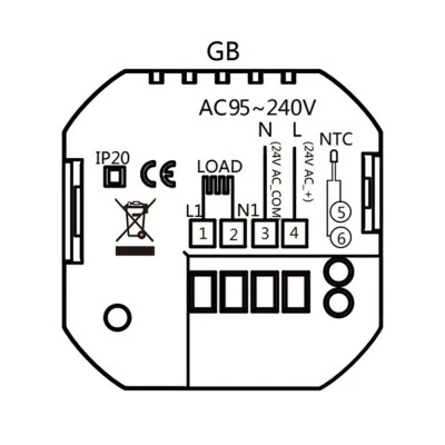Smart WiFi θερμοστάτης πετρελαίου BHT-15GBLW χωνευτός λευκός gia ομοιόμορφο και άνετο έλεγχο της θερμοκρασίας