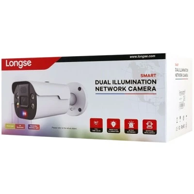 Κάμερα IP δικτυακή LONGSE 3.6mm ανάλυση 5MP με αμφίδρομη μεταφορά φωνής & ήχου IP67