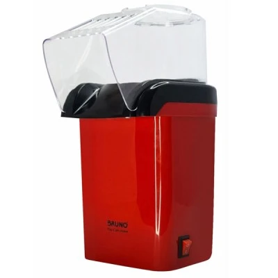 Συσκευή παρασκευής ποπ-κορν BRUNO ισχύος 1200W σε κόκκινο χρώμα με ασφάλεια υπερθέρμανσης