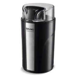 BRUNO μύλος άλεσης καφέ BRN-0094, 200W inox-μαύρο με ανοξείδωτες λεπίδες για άλεση κόκκων καφέ, φρέσκων μπαχαρικών, βοτάνων & σπόρων