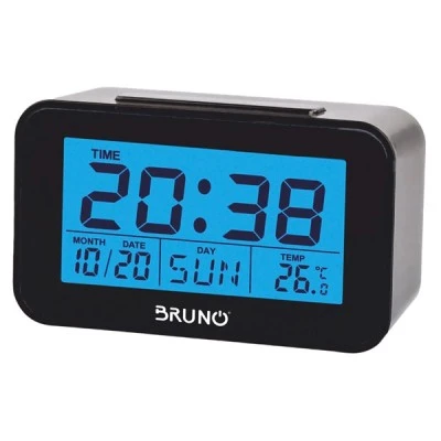 BRUNO ξυπνητήρι BRN-0130 με μέτρηση θερμοκρασίας, °C & °F σε μαύρο χρώμα BRUNO ξυπνητήρι BRN-0130 με μέτρηση θερμοκρασίας, °C & °F σε μαύρο χρώμα