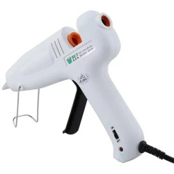 Πιστόλι θερμικής σιλικόνης BEST BST-B-F, 40W σε λευκό χρώμα με διακόπτη λειτουργίας