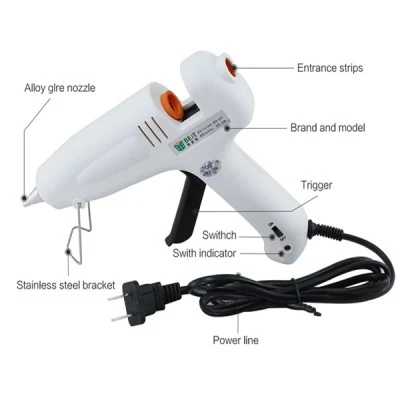 Πιστόλι θερμικής σιλικόνης BEST BST-B-F, 40W σε λευκό χρώμα με διακόπτη λειτουργίας Πιστόλι θερμικής σιλικόνης BEST BST-B-F, 40W σε λευκό χρώμα με διακόπτη λειτουργίας