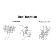 POWERTECH keystone module RJ45 female CAB-N150 Cat.6Α UTP 180° σε  λευκό χρώμα