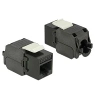 POWERTECH keystone module RJ45 female CAB-N150 Cat.6Α UTP 180° σε μαύρο χρώμα