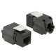 POWERTECH keystone module RJ45 female CAB-N150 Cat.6Α UTP 180° σε μαύρο χρώμα