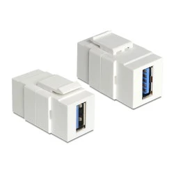 POWERTECH USB 3.0 adapter CAB-N152 για patch panel σε λευκό χρώμα