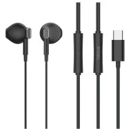 CELEBRAT earphones με μικρόφωνο D12, USB-C, 1.2m, μαύρα
