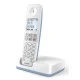 Ασύρματο τηλέφωνο PHILIPS D2501S-34 με ανοιχτή ακρόαση, ελληνικό μενού & φωτιζόμενη οθόνη σε λευκό-μπλε χρώμα Ασύρματο τηλέφωνο PHILIPS D2501S-34 με ανοιχτή ακρόαση, ελληνικό μενού & φωτιζόμενη οθόνη σε λευκό-μπλε χρώμα