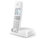 PHILIPS ασύρματο τηλέφωνο D2501W-34 με ανοιχτή ακρόαση, ελληνικό μενού & φωτιζόμενη οθόνη σε λευκό χρώμα
