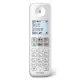 PHILIPS ασύρματο τηλέφωνο D2501W-34 με ανοιχτή ακρόαση, ελληνικό μενού & φωτιζόμενη οθόνη σε λευκό χρώμα