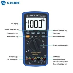 Ψηφιακό πολύμετρο SUNSHINE DT-17N, AC 700V/DC 1000V, AC/DC 10A
