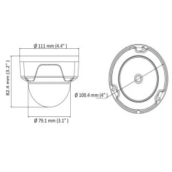 HIKVISION HIWATCH IP κάμερα HWI-D140H, POE με εύρος υπερύθρων IR έως 30m φακό 2.8mm, 4MP, IP67 & IK10 