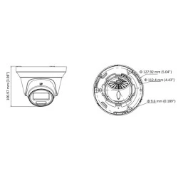 Υβριδική κάμερα 4 σε 1 (AHD, TVI, CVI, CVBS) HIKVISION HIWATCH έγχρωμη 2.8mm, 2MP & εύρος φωτός έως 40m