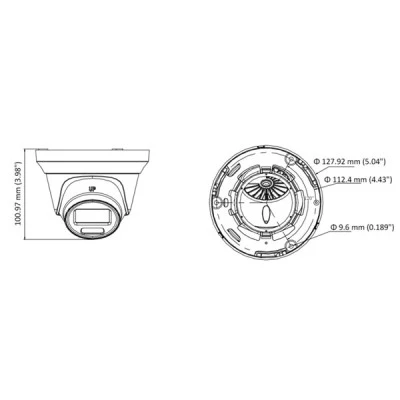 Υβριδική κάμερα 4 σε 1 (AHD, TVI, CVI, CVBS) HIKVISION HIWATCH έγχρωμη 2.8mm, 2MP & εύρος φωτός έως 40m