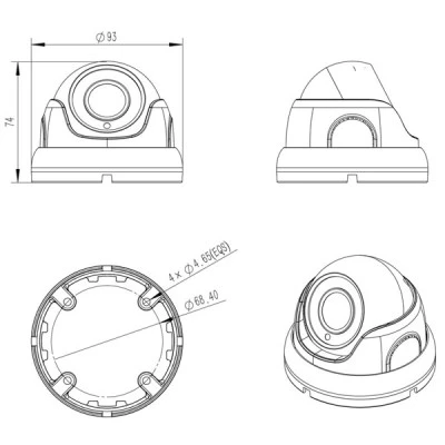 LONGSE υβριδική κάμερα LIRDBAHTC500FKE fixed φακός 2.8mm, 5MP με ανθεκτικό μεταλλικό σώμα IP67, IR 20m