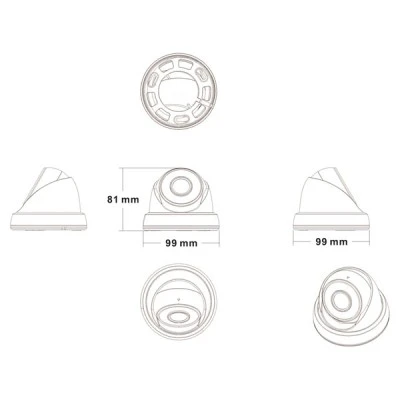 LONGSE υβριδική κάμερα LIRDLAHTC500FKE fixed φακός 2.8mm με ανθεκτικό πλαστικό σώμα 1/2.5" CMOS 5MP & εύρος υπερύθρων IR 20m