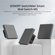 SONOFF smart διακόπτης M5-2C-86 διπλός WiFi σε γκρι χρώμα με λειτουργία χρονοδιακόπτη για απομακρυσμένο έλεγχο φωτισμού SONOFF smart διακόπτης M5-2C-86 διπλός WiFi σε γκρι χρώμα με λειτουργία χρονοδιακόπτη για απομακρυσμένο έλεγχο φωτισμού