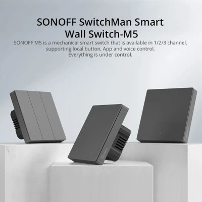 SONOFF smart διακόπτης M5-2C-86 διπλός WiFi σε γκρι χρώμα με λειτουργία χρονοδιακόπτη για απομακρυσμένο έλεγχο φωτισμού SONOFF smart διακόπτης M5-2C-86 διπλός WiFi σε γκρι χρώμα με λειτουργία χρονοδιακόπτη για απομακρυσμένο έλεγχο φωτισμού