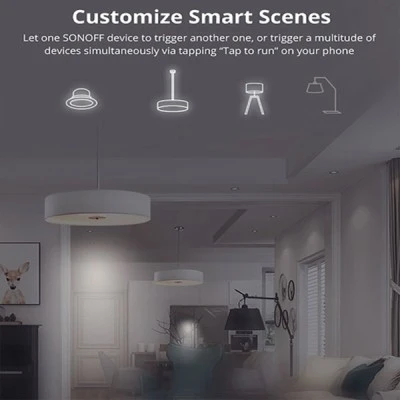 SONOFF Smart διακόπτης MINIR2 two-way WiFi συμβατός με Amazon Alexa και Google Assistant & με φωνητικές εντολές