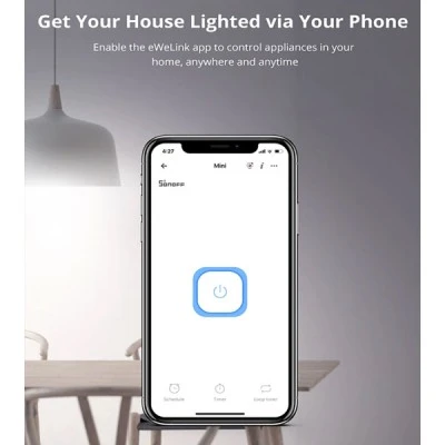 SONOFF Smart διακόπτης MINIR2 two-way WiFi συμβατός με Amazon Alexa και Google Assistant & με φωνητικές εντολές