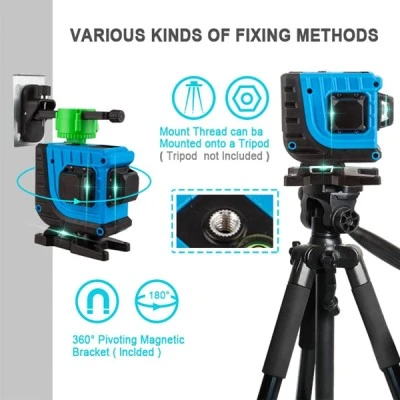Γραμμικό αλφάδι laser NOYAFA NF-112G με πράσινη δέσμη 12 ακτίνων 3D IP54 & τηλεχειριστήριο για απομακρυσμένο έλεγχο