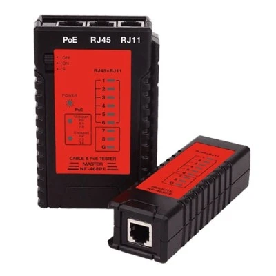 NOYAFA tester καλωδίων δικτύου NF-468PF για PoE RJ45 & RJ11 με ορατή ένδειξη LED λειτουργίας