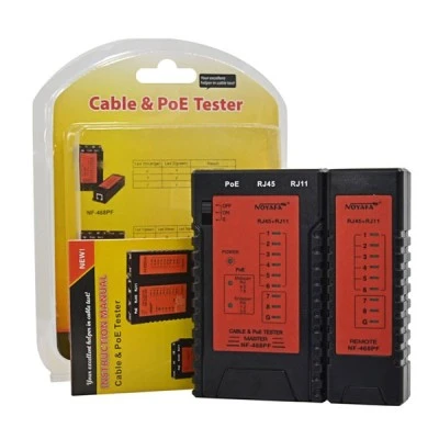 NOYAFA tester καλωδίων δικτύου NF-468PF για PoE RJ45 & RJ11 με ορατή ένδειξη LED λειτουργίας