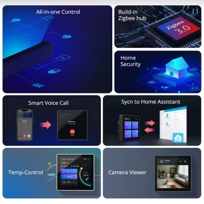 SONOFF smart panel ελέγχου NSPanel Pro Wi-Fi Zigbee 3.0 με έγχρωμη οθόνη αφής και ενσωματωμένο μικρόφωνο για αμφίδρομη μεταφορά φωνής & ήχου