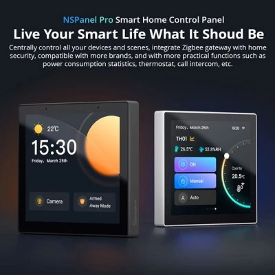 SONOFF smart panel ελέγχου NSPanel Pro Wi-Fi Zigbee με έγχρωμη οθόνη αφής & απομακρυσμένος έλεγχος συσκευών μέσω smartphone SONOFF smart panel ελέγχου NSPanel Pro Wi-Fi Zigbee με έγχρωμη οθόνη αφής & απομακρυσμένος έλεγχος συσκευών μέσω smartphone