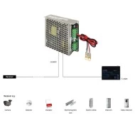 Τροφοδοτικό PULSAR PSB-12V5A, 13.8V 5A με led ενδείξεις 