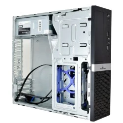 Κουτί Η/Υ Powertech PC Case PT-1099 με 250W τροφοδοτικό PSU, για μητρικές Micro-ATX 356x102x338mm & 80mm ανεμιστήρα, μαύρο 