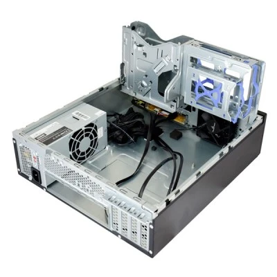 Κουτί Η/Υ Powertech PC Case PT-1099 με 250W τροφοδοτικό PSU, για μητρικές Micro-ATX 356x102x338mm & 80mm ανεμιστήρα, μαύρο 