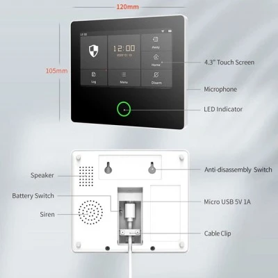 Ασύρματος Συναγερμός Αφής PT-1125 WiFi & 2G Tuya με Ανιχνευτή Κίνησης & Μαγνητική Παγίδα Ασύρματος Συναγερμός Αφής PT-1125 WiFi & 2G Tuya με Ανιχνευτή Κίνησης & Μαγνητική Παγίδα
