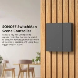 SONOFF smart διακόπτης R5W με 6x πλήκτρα Wi-Fi για απομακρυσμένο έλεγχο με LED ενδείξεις σε λευκό χρώμα