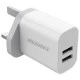 ROCKROSE φορτιστής τοίχου 12W για πρίζα τύπου UK Casa A2, 2x USB, 2.4A με προστασίας από υπερβολική τάση & βραχυκύκλωμα