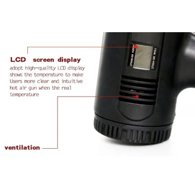 SUNSHINE πιστόλι θερμού αέρα RS-1800D 1800W 2 ταχυτήτων  μαύρο με οθόνη LCD & ενσωματωμένο stand
