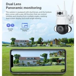 Ασύρματη κάμερα Sectec WiFi με 2 φακούς 3.6mm & 8mm, αισθητήρα ανάλυσης 4MP IP66 & δυνατότητα ενεργοποίησης φωτισμού κατά τον εντοπισμό κίνησης