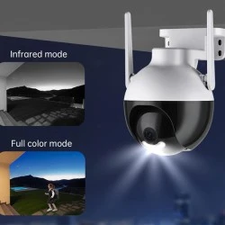 Wi-Fi κάμερα SECTEC  ST-593-4M-IC, 4MP PTZ, IP65 με νυχτερινή λειτουργία & αμφίδρομη μεταφορά φωνής - ήχου