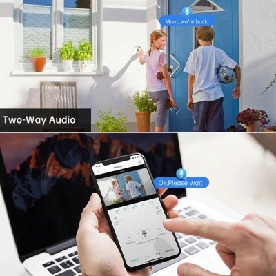 Wi-Fi κάμερα SECTEC  ST-593-4M-IC, 4MP PTZ, IP65 με νυχτερινή λειτουργία & αμφίδρομη μεταφορά φωνής - ήχου
