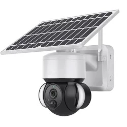 SECTEC smart ηλιακή κάμερα ST-S518M-3M με προβολείς, 3MP, Wi-Fi, PTZ με αμφίδρομη μεταφορά φωνής & ήχου αδιάβροχη IP67