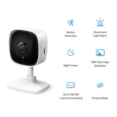 Smart κάμερα εσωτερικού χώρου TP-Link 3MP με ενσωματωμένο μικρόφωνο και ηχείο & λειτουργία νυχτερινής όρασης Smart κάμερα εσωτερικού χώρου TP-Link 3MP με ενσωματωμένο μικρόφωνο και ηχείο & λειτουργία νυχτερινής όρασης